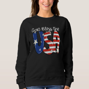 Gott segne die US-amerikanische Flagge Christlich Sweatshirt