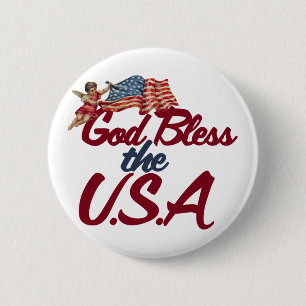 Gott segne die USA Button