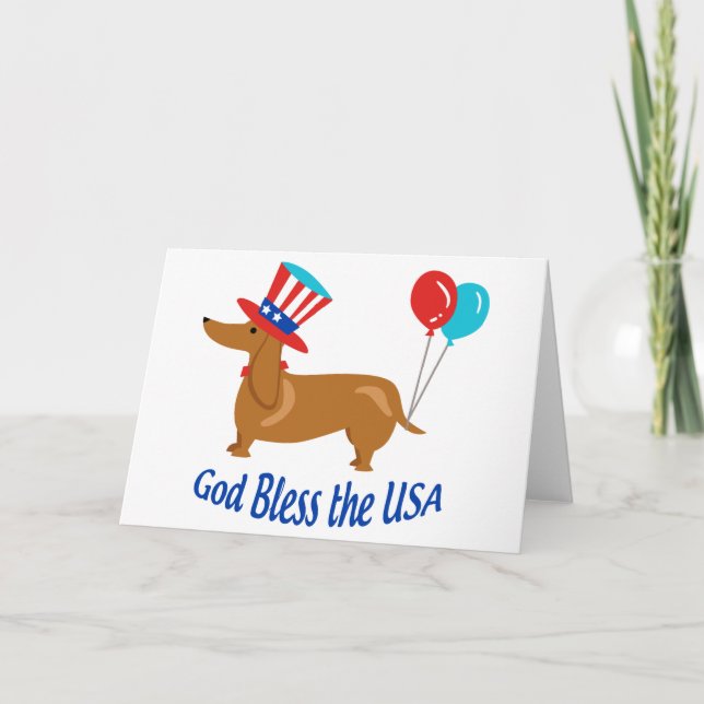 Gott segne die USA Karte (Vorderseite)