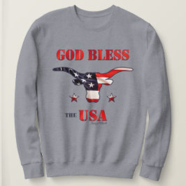 Gott segne die USA - Longhorn Steer Sweatshirt