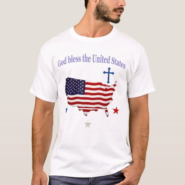 Gott segne die USA T-Shirt (Vorderseite)