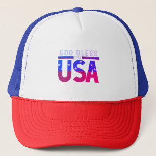 Gott segne die USA Trucker Hat Truckerkappe