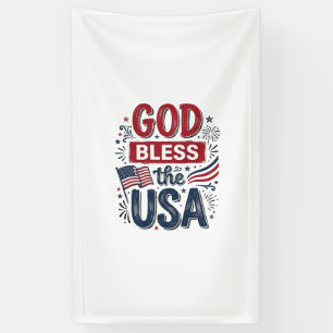 Gott segne die USA Vintage patriotische Glaubensbe Banner