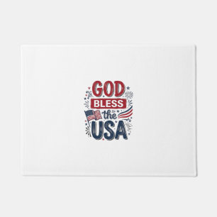 Gott segne die USA Vintage-patriotisches Glaubens- Fußmatte