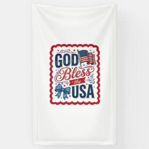 Gott segne die USA Vintage-Patriotismus-Shirt-Desi Banner
