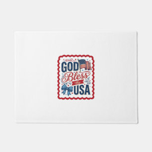 Gott segne die USA Vintage-Patriotismus-Shirt-Desi Fußmatte