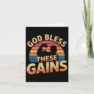 Gott segne diese Gewänge Muskelkraft-Bodybuilding  Karte