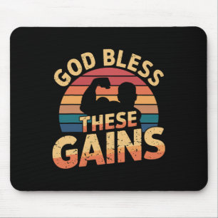 Gott segne diese Gewänge Muskelkraft-Bodybuilding Mousepad