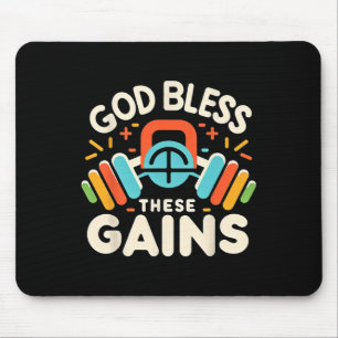 Gott segne diese Gewinner Muskel-Bodybuilding - 1 Mousepad