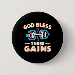 Gott segne diese Gewinner Muskelkraft-Bodybuilding Button