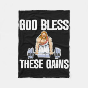 Gott segne diese Gewinner Muskelkraft-Bodybuilding Fleecedecke