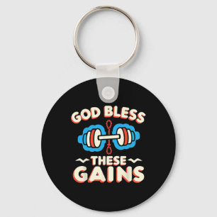 Gott segne diese Gewinner Muskelkraft-Bodybuilding Schlüsselanhänger