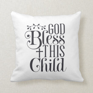 Gott segne dieses Christliche Kinderkissen für das Kissen