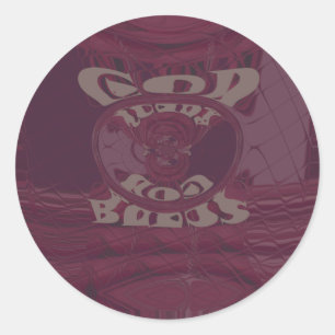 Gott segne euch Giraffen Kunst Druck/Design Runder Aufkleber