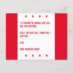 Gott segne Kanada. Liebe, dein amerikanischer Freu Postkarte