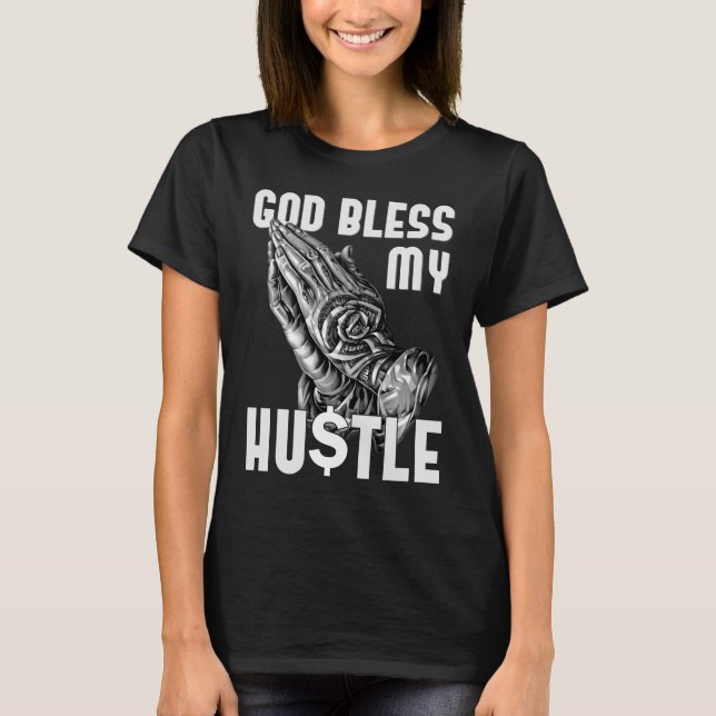 Gott segne mein Leben Jesus Christlich T-Shirt (Vorderseite)