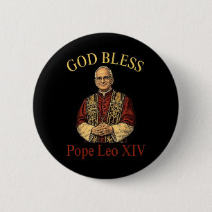 Gott segne neuer Papst Leo Xiv Katholische Kirche Button