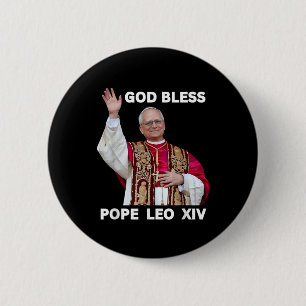 Gott segne neuer Papst Leo Xiv Katholische Kirche Button