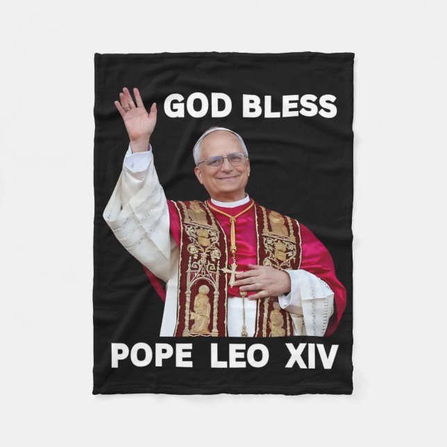 Gott segne neuer Papst Leo Xiv Katholische Kirche  Fleecedecke (Vorderseite)