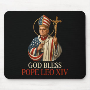 Gott segne neuer Papst Leo Xiv Katholische Kirche Mousepad