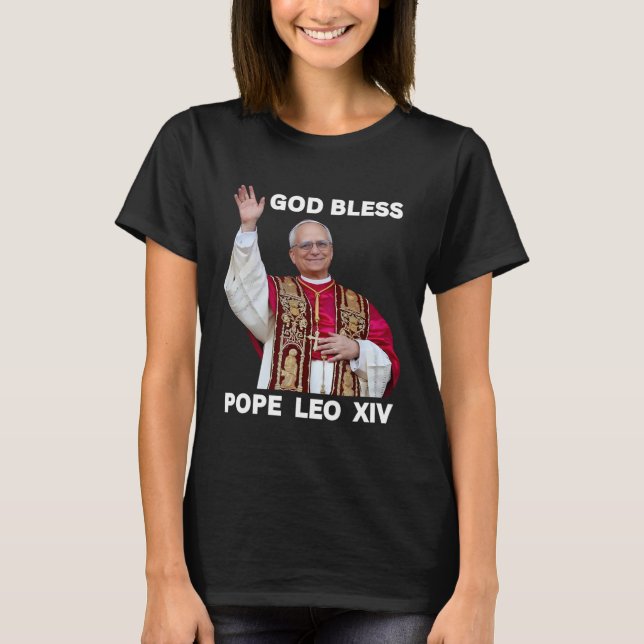 Gott segne neuer Papst Leo Xiv Katholische Kirche  T-Shirt (Vorderseite)