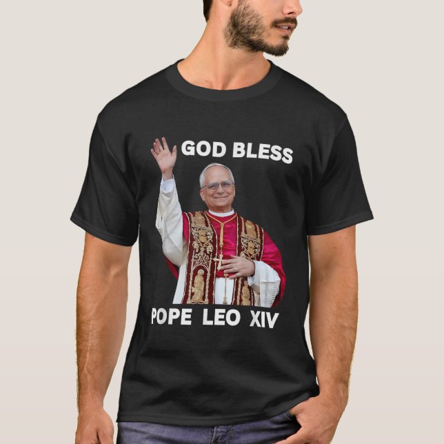 Gott segne neuer Papst Leo Xiv Katholische Kirche  T-Shirt (Vorderseite)
