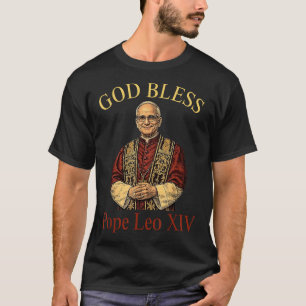 Gott segne neuer Papst Leo Xiv Katholische Kirche T-Shirt