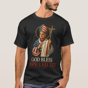 Gott segne neuer Papst Leo Xiv Katholische Kirche T-Shirt