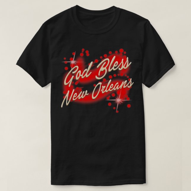 Gott segne New Orleans Red Version TShirt (Design vorne)