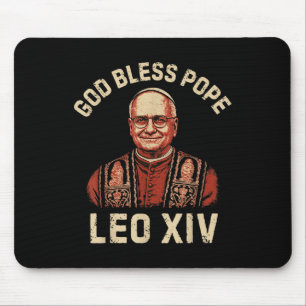 Gott segne Papst Leo Xiv 6 Mousepad