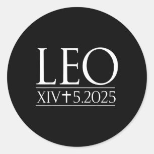 Gott segne Papst Leo Xiv Christlich 2025 Retro Vin Runder Aufkleber