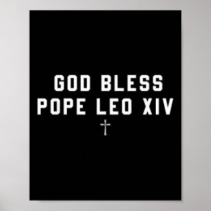 Gott segne Papst Leo Xiv Christliches Sprichwort Z Poster