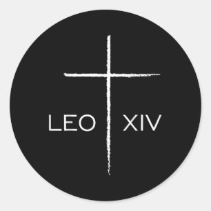 Gott segne Papst Leo Xiv Funny Shirt Leo Xiv Runder Aufkleber