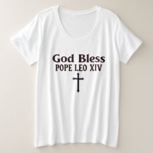 Gott segne Papst Leo XIV Große Größe T-Shirt