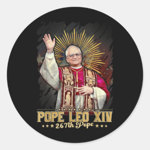 Gott segne Papst Leo Xiv katholisch Runder Aufkleber