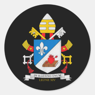 Gott segne Papst Leo Xiv Leone Xiv Runder Aufkleber