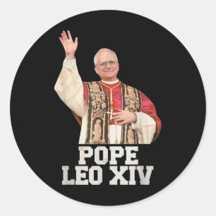 Gott segne Papst Leo Xiv Papst Leo Xiv Shirt Papst Runder Aufkleber