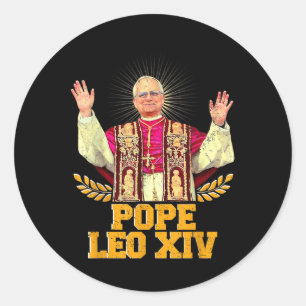 Gott segne Papst Leo Xiv Papst Leo Xiv Shirt Papst Runder Aufkleber