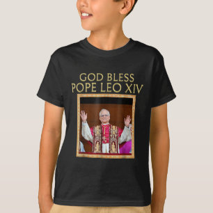 Gott segne Papst Leo Xiv Portrait T-Shirt