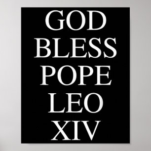 Gott segne Papst Leo Xiv Religiöse katholische Kir Poster