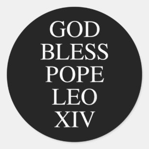 Gott segne Papst Leo Xiv Religiöse katholische Kir Runder Aufkleber