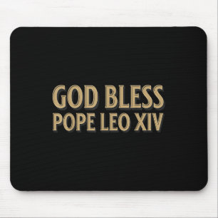 Gott segne Papst Leo Xiv Retro Mousepad