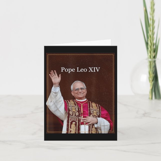 Gott segne Papst Leo Xiv Shirt, Papst Leo Xiv Karte (Vorderseite)