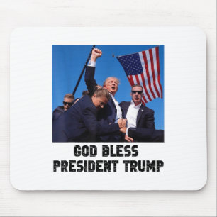 Gott segne Präsident Trump, Donald Trump 2024 _1 Mousepad