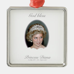 Gott segne Princess Diana Silbernes Ornament