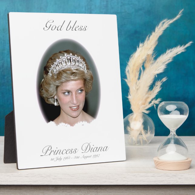 Gott segne Prinzessin Diana - Erinnerung Fotoplatte (Seite)