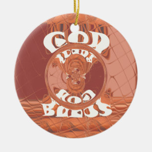 Gott segne Sie - afrikanisch Inspirierte Spirituel Keramik Ornament