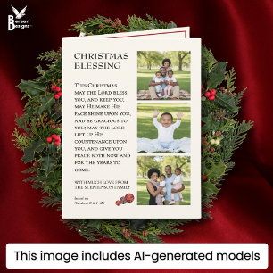 GOTT SEGNE SIE Familienfoto Weihnachten