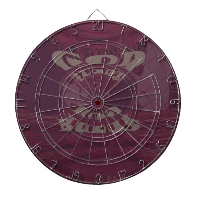 Gott segne Sie Giraffen Art Print/Design Dartscheibe (vorne)