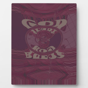 Gott segne Sie Giraffen Art Print/Design Fotoplatte